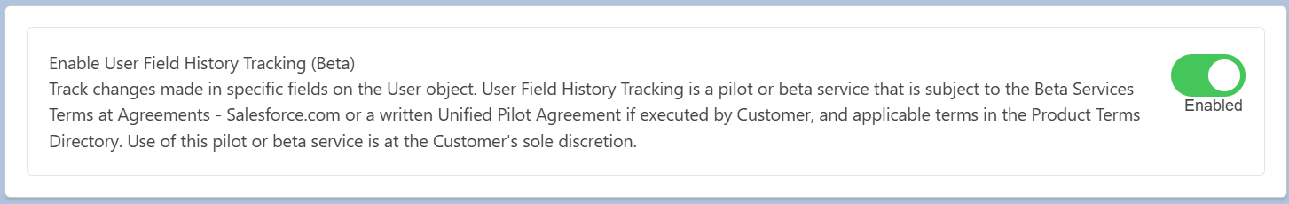 WINTER'26 - User Field History Tracking - new feature to track changes ...